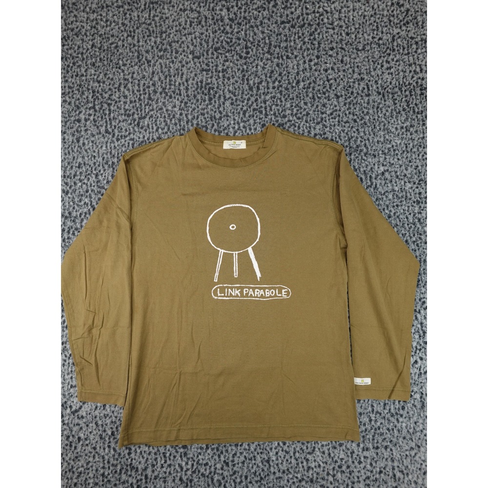 Jean-Michel Basquiat Long Sleeve T-Shirt Mens M Olive Green Link Parabole Art